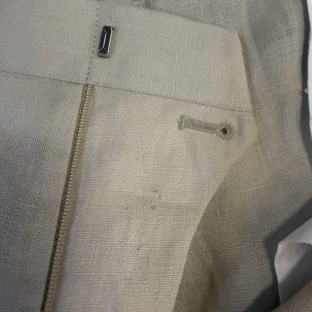 Lauren Ralph Lauren Pants Mens 42x30 Beige 100% Linen Dress Flat Front (44x30)